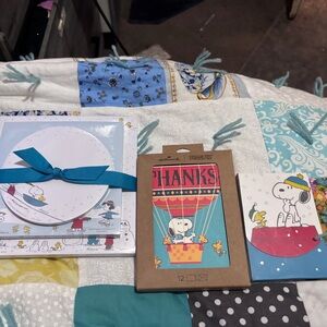 Snoopys bundle pack cards, waiting paper note pad
